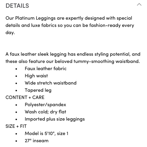 Torrid Faux Leather Leggings - Picture 5 of 5